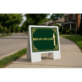 الخبز والمربى عيد القديس باتريك البرسيم الأيرلندي سهام اتجاهية ذهبية فاخرة على شكل حرف A بإطار مزدوج الجوانب مقاس 23 × 23 بوصة. in Kuwait