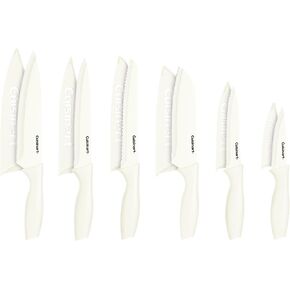 Cuisinart C55-12PCKSAM 12 قطعة من سكاكين الفولاذ المقاوم للصدأ المطلية بالسيراميك، تأتي مع 6 شفرات و6 واقيات للشفرات، مرمزة بالألوان لتقليل خطر التلوث المتبادل، جوهرة in Kuwait
