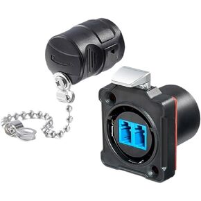 BD24 Industrial Connector IP68 Plastic Aviation Room Network LC Fiber Optic Butt Connector(Plastic plug 10 meters) in Kuwait