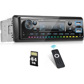 منفرد DIN Bluetooth Multimedia Car Stereo Player MP3 مع USB/TF/AUX-In ، FM ، LCD Display+64GB SD in Kuwait