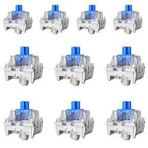 Zhouwang 51 قطعة مفاتيح زرقاء، 3 قطع Outemu، مفتاح تجربة المنتج، مفتاح النقر المقاوم للغبار، صوت نقر واضح مع نقر قوي ومناسب للمطبوعات ثلاثية الأبعاد ولوحات مفاتيح الألعاب الميكانيكية. in Kuwait