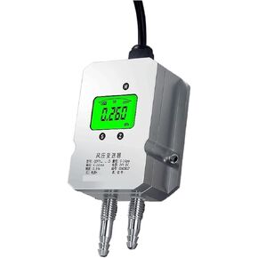 Differential pressure transmitter Wind Pressure Transmitter Pipeline Micro Differential Pressure Gauge Negative Pressure Fan Furnace Digital Display Differential Pressure Sensor(0-10kpa[waterproofmode in Kuwait