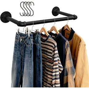 Industrial Pipe Hook, Wrought Iron Coat Hook, Heavy Duty DIY Wall-Mounted Rustic Style Coat Rack, Suitable for Farmhouse and Kitchen Decor, Matte Black Hook (3) in Saudi Arabia