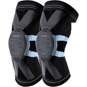 Wheel Speed Sensor 1 Pair Fitness Knee Pads Silicon Padded Patella Brace Kneepad Joint Support Compression Sleeve ABS Wheel Speed Sensor Front(GY,L) in Saudi Arabia