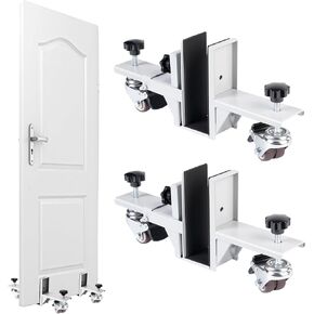 مجموعة تركيب الأبواب الثقيلة، مجموعة دوللي بعجلات، تمت ترقيتها بقدرة تحمل أكبر للعجلات المزدوجة، مسافة قابلة للتعديل من 0.8 بوصة إلى 2.3 بوصة، تستخدم لنقل أنواع مختلفة من الأبواب (فضي) in Kuwait