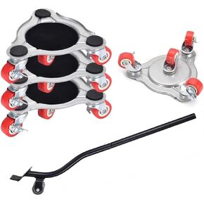 Furniture Dolly Mover with 4 Wheels, Set of 4 Heavy-Duty Dollies, Non-Slip Pads & Pry Bar, 500kg Capacity, for Moving Heavy Furnitures in Kuwait