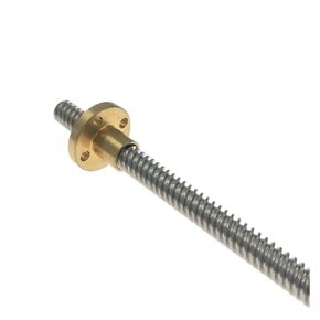 CNC 3D Printer T8 Lead Screw with 2mm Pitch and 8mm Lead, 304 Steel, Lengths: 300mm, 350mm, 400mm, 450mm, 500mm, 600mm, with Brass Nuts (DIY)(350mm) in Kuwait