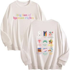 Women's Big Fan of Human Rights Sweatshirt Sweater Polyester Cotton Fit in Saudi Arabia