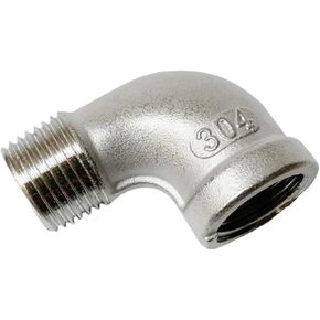 1/8 "1/4" 3/8 "1/2" 3/4 "1" أنثى إلى ذكر موضوع 90 درجة الكوع 304 ماسورة من الفولاذ المقاوم للصدأ تركيب موصل (3/4 '') in Kuwait