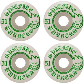Spitfire Skateboard Wheels Burners 51mm 99A White/Green in Kuwait