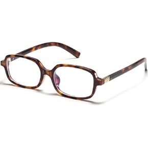 Retro Rectangle Blue Light Blocking Glasses for Women 90s Fake Eyeglasses Y2K Fashion Computer Glasses Tortoise Frame in Kuwait