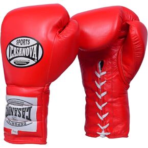 CASANOVA Boxing® Traning LACE-UP Leather Boxing Gloves for Men and Woman - MMA, Kick Boxing, Muay Thai, Sparring, Heavy Bag Training, Combat Sport (Red, 16 oz) in Saudi Arabia
