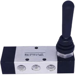 3 Position 5 Port Manual Pneumatic Control Valve, 5/3 Way Hand Controlled Switch Lever Operated Tire Changer, 1pc in Kuwait