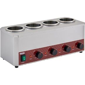 Kratos Commercial Electric Sauce Bottle Warmer | Single 32 oz. Countertop Bottle Warmer | Stainless Steel | 120V, 200W | Warms Hot Fudge, Chocolate, Nacho Cheese | ETL Certified (29M-048) in Kuwait