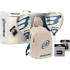BULLPADEL Padel Racket Pack Vertex 04 W | Professional Padel Set | Diamond Shape Paddle Racket, Fibrix Face, MultiEva Core | CURVAKTIV & Air Power | Includes Vertex Backpack, Overgrip & Protector in Kuwait