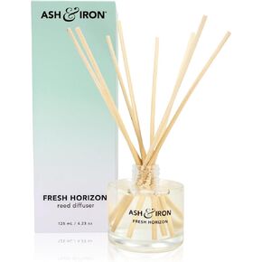 Ash & Iron Fresh Horizon Luxury Reed Diffuser, Crisp Alpine Air & Cactus Blossom Fragrance, 125mL, 3-Month Duration, Nature's Freshness Meets Floral Warmth in Saudi Arabia