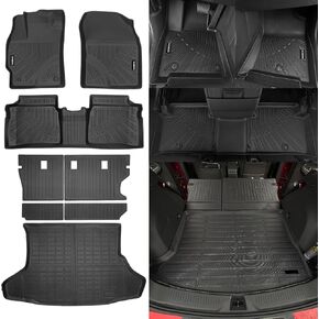 Floor Mats for 2020-2024 Ford Escape (NO Hybrid) - All Weather for Ford Escape Floor Mats & Cargo Mats & Backrest Mat Liners Front & Rear Row Waterproof Interior Accessories in Kuwait