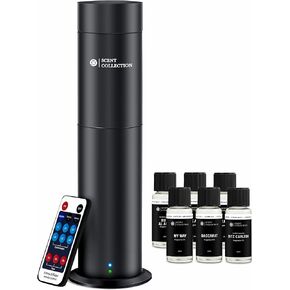 Hotel Waterless Scent Diffuser –Essential Oil Diffuser with 6 Hotel Scents, Aromatherapy Nebulizing No Locked Oil Bottle Diffuser Covers up to 700 Sq Ft, Quiet Fragrance Machine for Home, Spa & Office in Saudi Arabia