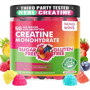 كرياتين مونوهيدرات 5000 مجم للرجال والنساء، أقراص كرياتين مونوهيدرات قابلة للمضغ لتقوية العضلات، وبناء العضلات، وتعزيز الطاقة، ومكمل ما قبل التمرين (120 قطعة) in Kuwait