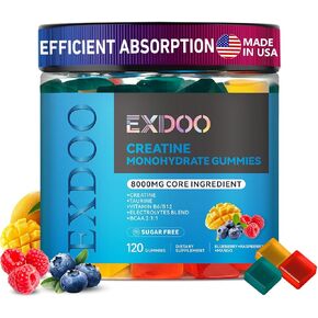 مركب مضغ الكرياتين مونوهيدرات 8000 مجم للرجال والنساء، الكرياتين مع توراين BCAA بالكهرباء لتقوية الطاقة ودعم العضلات، حلوى ما قبل التمرين، خالية من السكر، 120 قطعة in Kuwait