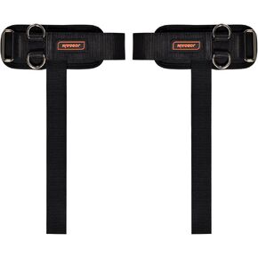 1 Pair Weight Lifting Straps with D Rings for Cable Machine Workout, Neoprene Padded Wrist Straps for Weightlifting Deadlifting, Non-Slip Wrist Support for Men Women in Kuwait