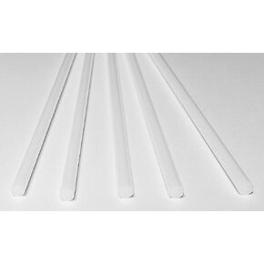 5 قطع بقطر 1/4 بوصة × 18 بوصة طويلة اللون من قضبان شبكي أكريليك بيضاء غير شفافة - قطر .25 - قطر 6.35 ملم أبيض صلب شفاف in Kuwait