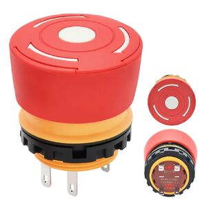 مفتاح إيقاف الطوارئ قصير جدًا 22 مم 7/8 بوصة؛ IP65 مقاوم للماء؛ SPDT 1NO 1NC 4Pin، 5Amp 250VAC، 18.3 مم خلف لوحة إيقاف التشغيل لتوفير المساحة in Kuwait