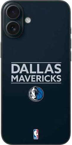 ملصق هاتف Skinit متوافق مع iPhone 16 Plus - تصميم كلاسيكي من الخشب الصلب مرخص رسميًا من NBA Dallas Mavericks in Saudi Arabia