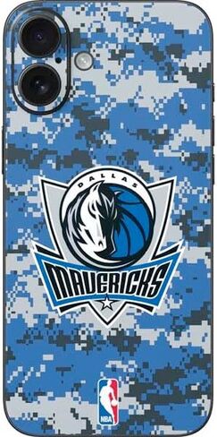 ملصق هاتف Skinit متوافق مع iPhone 16 Plus - تصميم كلاسيكي من الخشب الصلب مرخص رسميًا من NBA Dallas Mavericks in Saudi Arabia