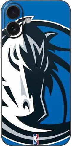 ملصق هاتف Skinit متوافق مع iPhone 16 Plus - تصميم كلاسيكي من الخشب الصلب مرخص رسميًا من NBA Dallas Mavericks in Saudi Arabia