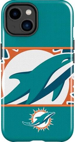 Skinit Impact Phone Case Compatible with iPhone 14 Plus - Officially Licensed NFL Miami Dolphins Zone Block Design in Saudi Arabia