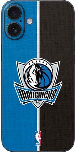 ملصق هاتف Skinit متوافق مع iPhone 16 Plus - تصميم كلاسيكي من الخشب الصلب مرخص رسميًا من NBA Dallas Mavericks in Saudi Arabia