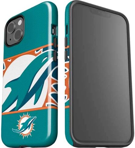 Skinit Impact Phone Case Compatible with iPhone 14 Plus - Officially Licensed NFL Miami Dolphins Zone Block Design in Saudi Arabia