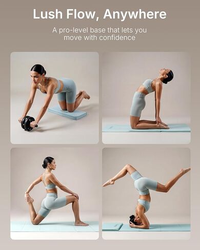 بساط يوجا قابل للطي من بايتا، بساط لياقة بدنية TPE معتمد من SGS، بساط تمرين خفيف الوزن مع سطح غير قابل للانزلاق، بساط بيلاتيس محمول لليوجا والبيلاتيس وتمارين الجسم بالكامل in Kuwait