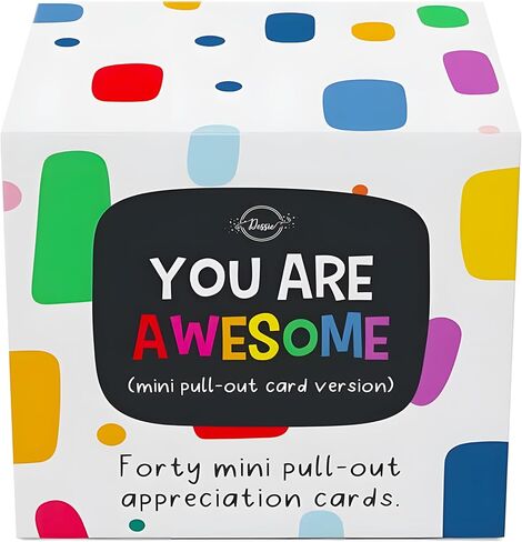 Dessie Awesome Cards - 40 Unique Mini Encouragement Cards w/Inspirational Messages. Employee Appreciation Gifts. Teacher Appreciation Gifts in Bulk. Positive Affirmation Cards. in Kuwait