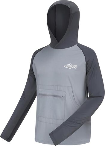 Riverruns UPF 50+ Sun Protection Hoodie Shirt Rash Guard Long Sleeve Shirt#1012 in Saudi Arabia