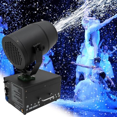 2000W Snow Machine, Large Snow Shaker, Manual and Remote Control + Spray Distance: 5-8 Meters, Suitable for Christmas Party Stage in Saudi Arabia