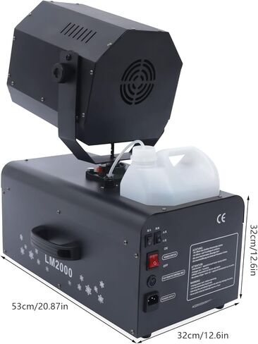 2000W Stage Snowflake Maker, 90°shaking Head Snow Machine with Remote Control, High Output Fake Snow Machine for Parties, Stage Decorations and Weddings in Kuwait
