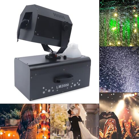 2000W Stage Snowflake Maker, 90°shaking Head Snow Machine with Remote Control, High Output Fake Snow Machine for Parties, Stage Decorations and Weddings in Kuwait