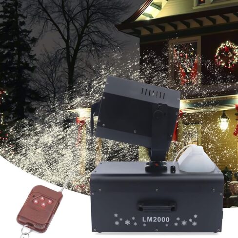 2000W Stage Snowflake Maker, 90°shaking Head Snow Machine with Remote Control, High Output Fake Snow Machine for Parties, Stage Decorations and Weddings in Kuwait