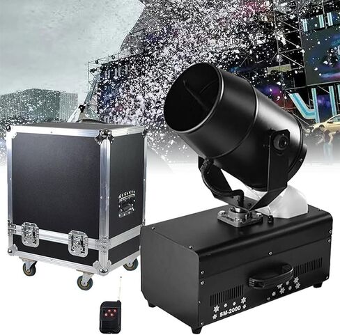 ماكينة ثلج 2000 وات، ماكينة ثلج برأس متحرك، مساحة تغطية 50 مترًا مربعًا، مناسبة لحفلات الدي جي، والكريسماس، وحفلات الزفاف in Kuwait
