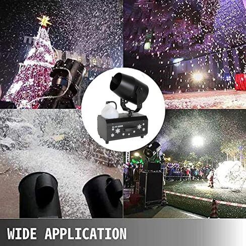 2000W Snow Machine, Outdoor Party Snow Machine, Swing + Remote Control + Adjustable Snowflake Size, Suitable for Christmas Party Stage in Saudi Arabia