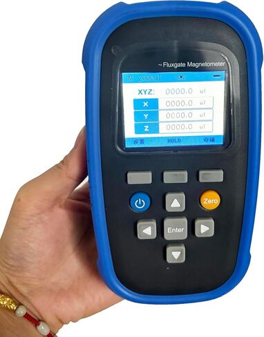 3-Axis Fluxgate Magnetometer Surface Weak Magnetic Field Tester Triaxial Fluxgate Magnetometer With Class 2 Range 0~100μT Resolution 10nT USB Interface μT mG Unit Switch Triaxial Fluxgate Sensor in Saudi Arabia