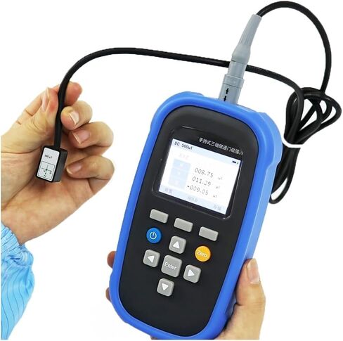 3-Axis Fluxgate Magnetometer Surface Weak Magnetic Field Tester Triaxial Fluxgate Magnetometer With Class 2 Range 0~100μT Resolution 10nT USB Interface μT mG Unit Switch Triaxial Fluxgate Sensor in Saudi Arabia