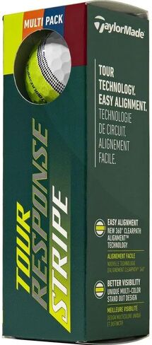 TaylorMade Tour Response Stripe Golf Balls (Multi Pack, 3pk) 1 Sleeve 2022 in Saudi Arabia