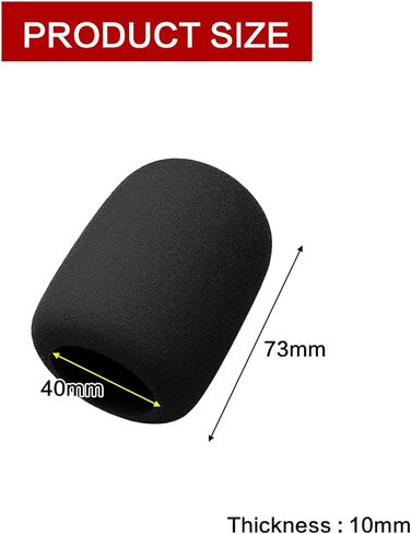 4Pcs Mic Covers for Microphones,Microphone Covers Foam Compatible with PartyBox Wireless Mic System,Windscreen Pop Filter for Live Singing & Karaoke(Microphone is not included） (black) in Saudi Arabia