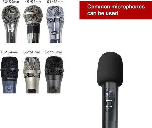 4Pcs Mic Covers for Microphones,Microphone Covers Foam Compatible with PartyBox Wireless Mic System,Windscreen Pop Filter for Live Singing & Karaoke(Microphone is not included） (black) in Saudi Arabia
