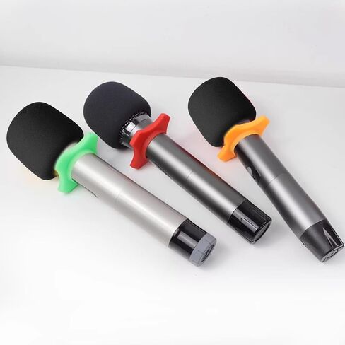 4Pcs Mic Covers for Microphones,Microphone Covers Foam Compatible with PartyBox Wireless Mic System,Windscreen Pop Filter for Live Singing & Karaoke(Microphone is not included） (black) in Saudi Arabia