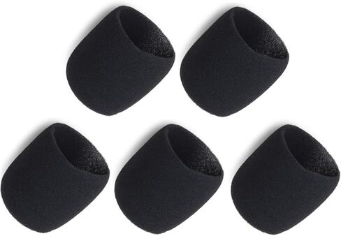 Generic Replacement Beta87 Microphone Inner Windscreen Windsock for Shure BETA 87A Supercardioid Single-Element Vocal Condenser Microphone for Studio Recording, Handheld mic Windshield, Black 5 Pack in Saudi Arabia