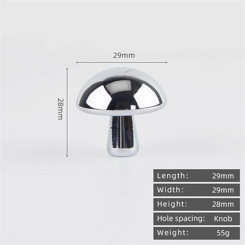 Solid Brass Mushroom Head Gold Pull Handle Kitchen Cabinet Drawer Bright Chrome 1Pcs(C) in Saudi Arabia